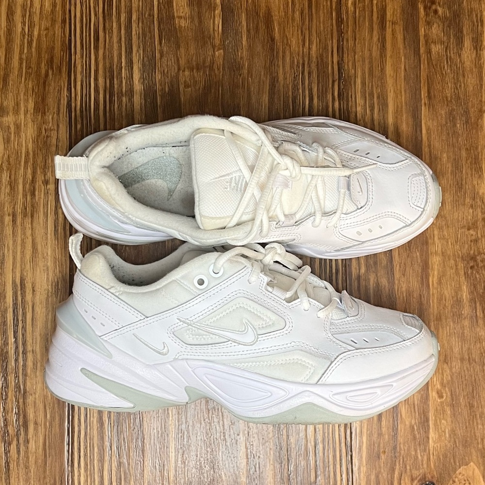 Womens Nike M2K Tekno Triple White Pure Platinum Sneakers